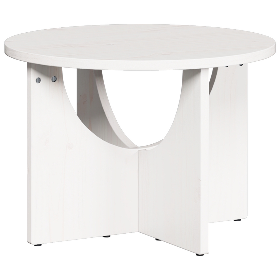 Salontafel Wit 50 x 50 x 35 cm Massief grenenhout