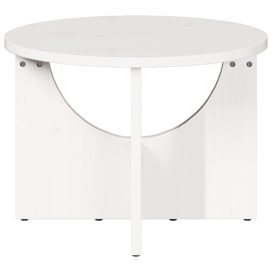 Salontafel Wit 50 x 50 x 35 cm Massief grenenhout