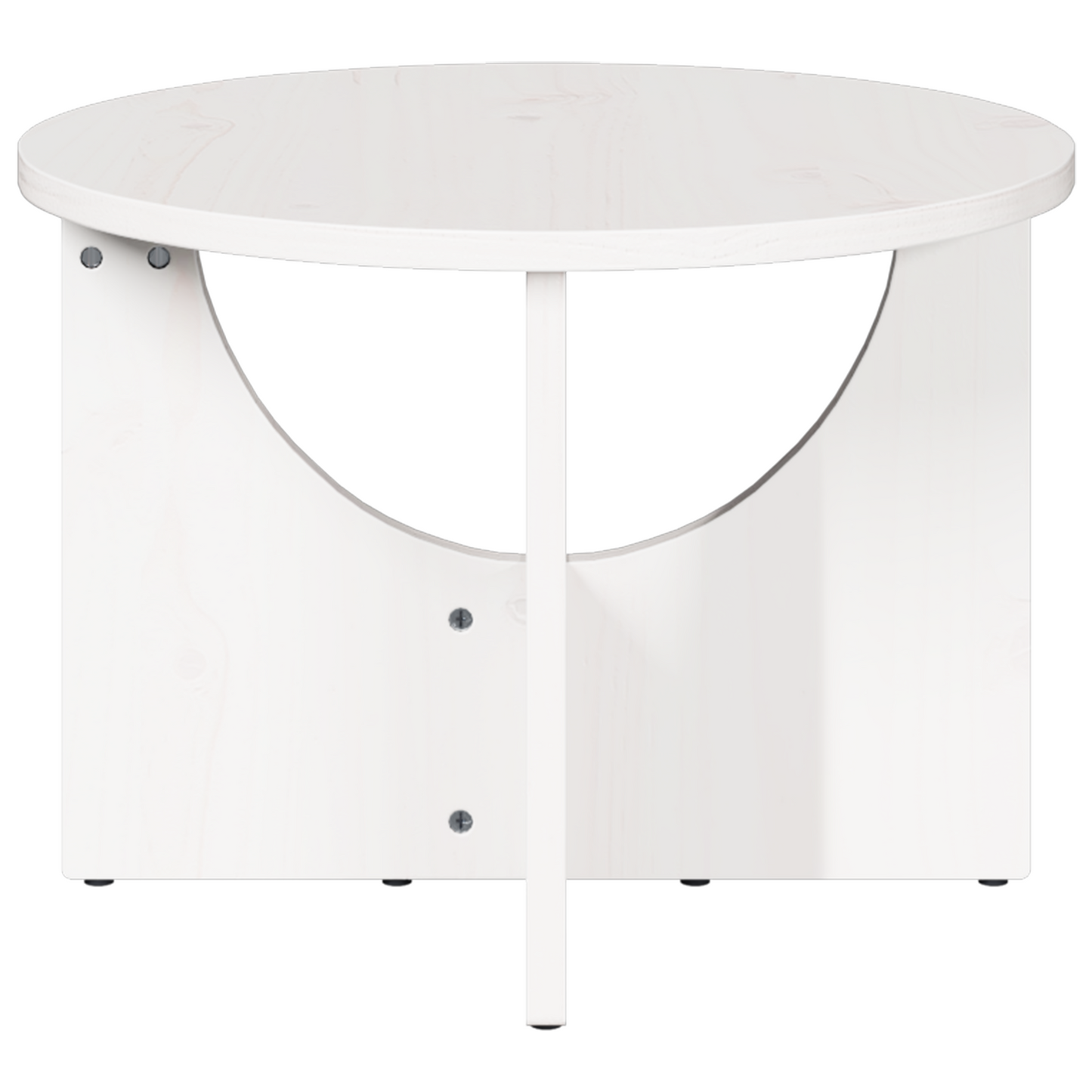 Salontafel Wit 50 x 50 x 35 cm Massief grenenhout