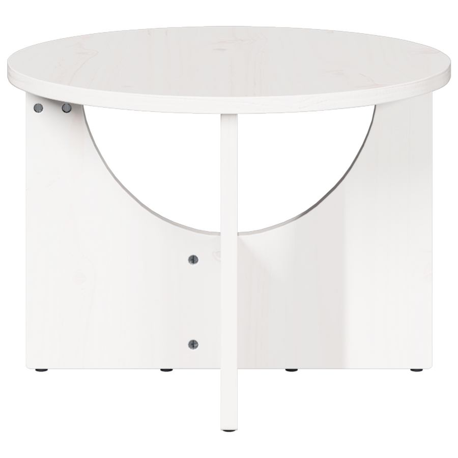 Salontafel Wit 50 x 50 x 35 cm Massief grenenhout