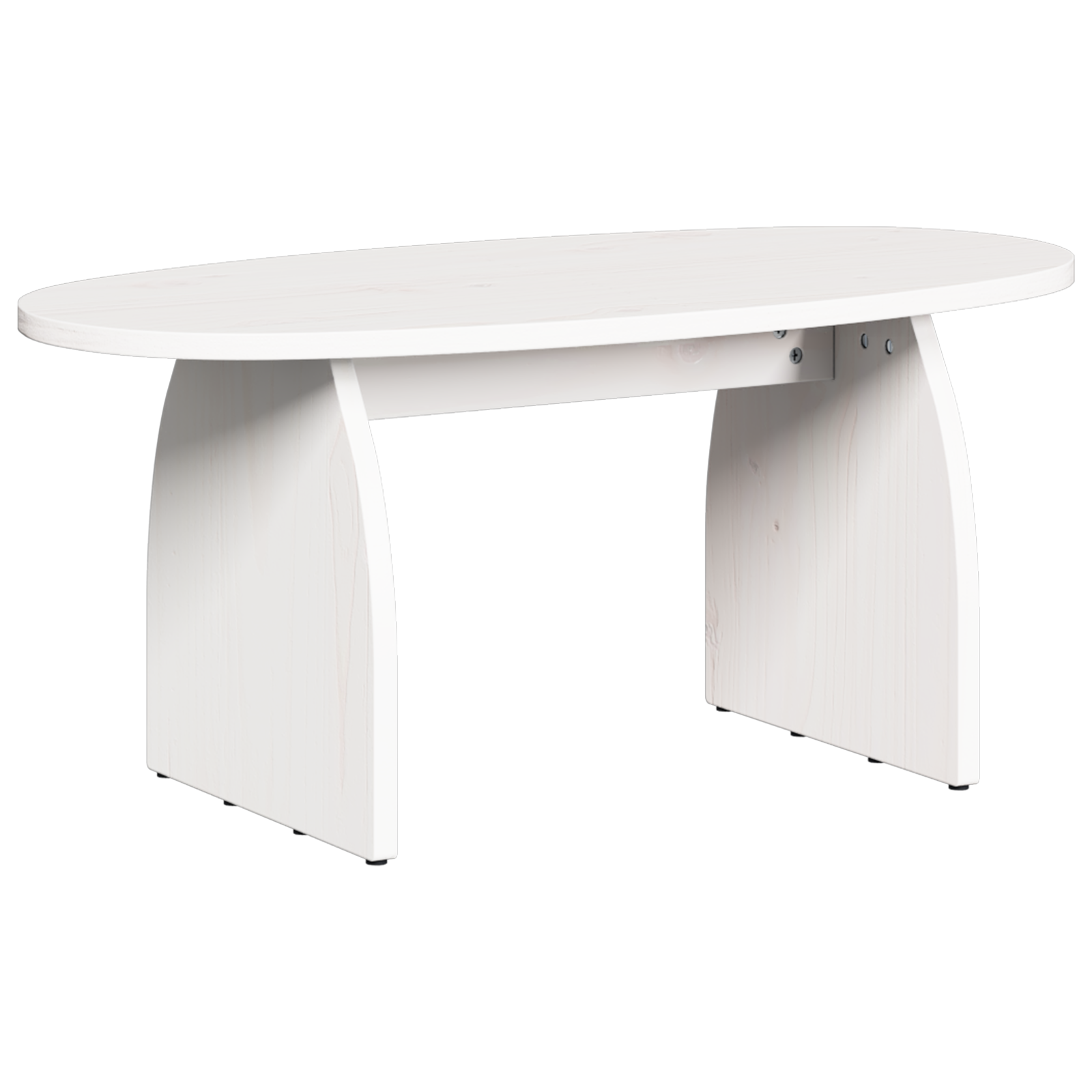 Salontafel Wit 80 x 40 x 35 cm Massief grenenhout