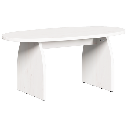 Salontafel Wit 80 x 40 x 35 cm Massief grenenhout