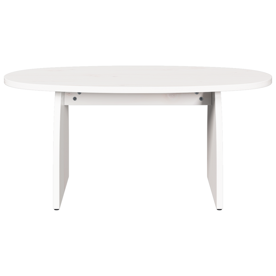 Salontafel Wit 80 x 40 x 35 cm Massief grenenhout