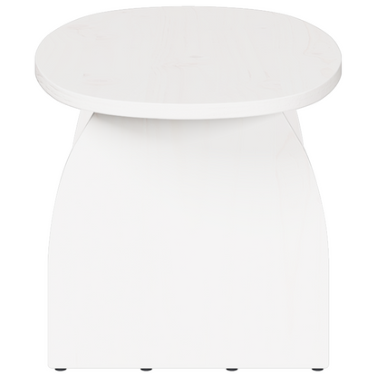 Salontafel Wit 80 x 40 x 35 cm Massief grenenhout