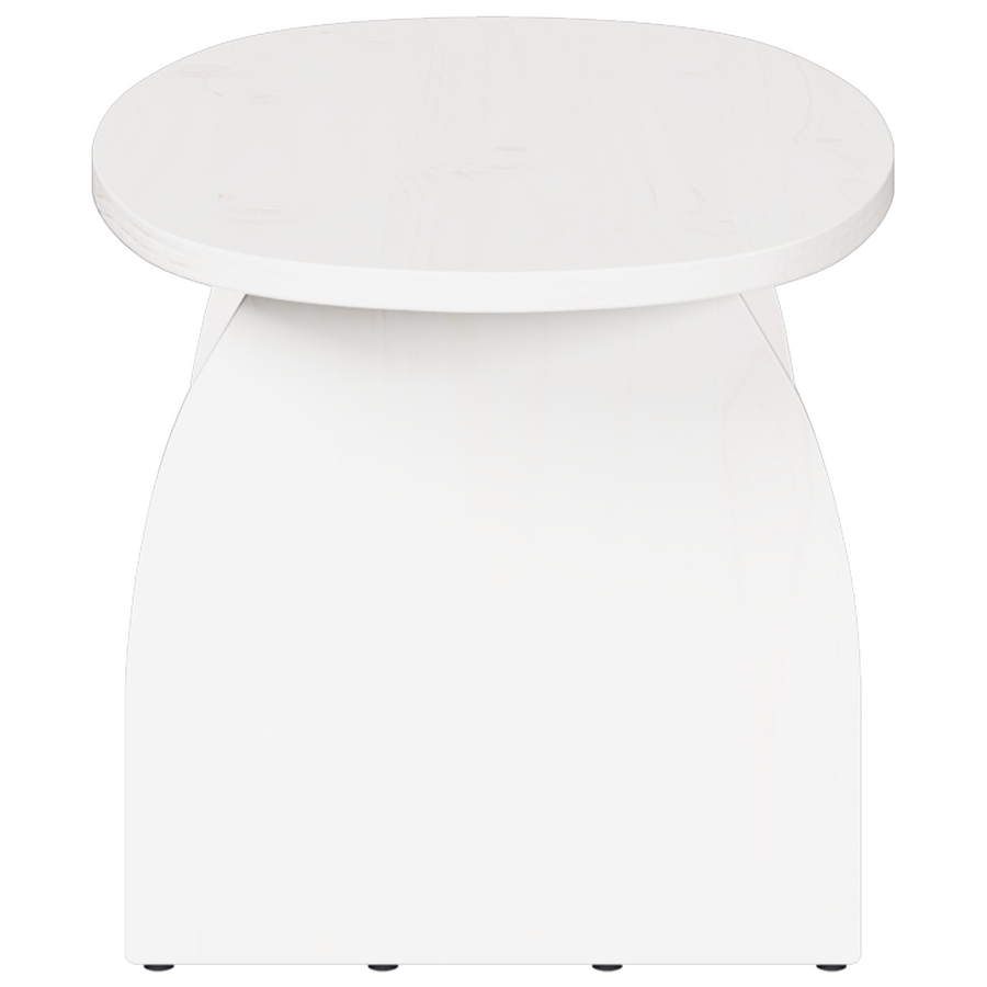 Salontafel Wit 80 x 40 x 35 cm Massief grenenhout