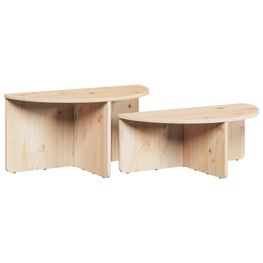 Salontafel 2 pcs Natuurlijk 79 x 39.5 x 40 cm