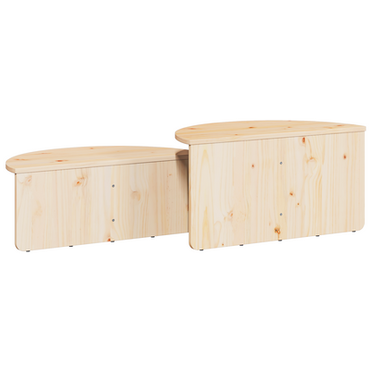 Salontafel 2 pcs Natuurlijk 79 x 39.5 x 40 cm