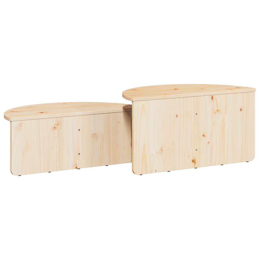 Salontafel 2 pcs Natuurlijk 79 x 39.5 x 40 cm