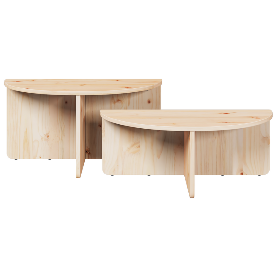 Salontafel 2 pcs Natuurlijk 79 x 39.5 x 40 cm