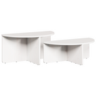 Coffee table 2 pcs White Solid pine wood