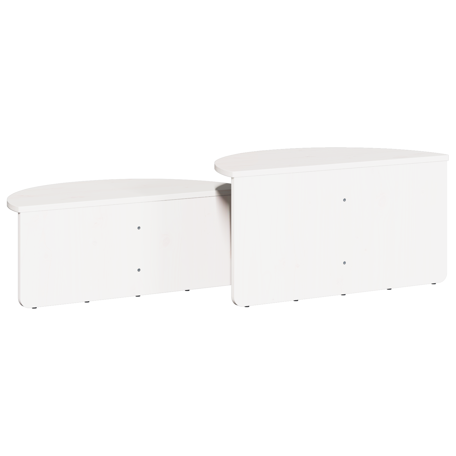 Salontafel 2 pcs Wit 79 x 39.5 x 40 cm Massief grenenhout