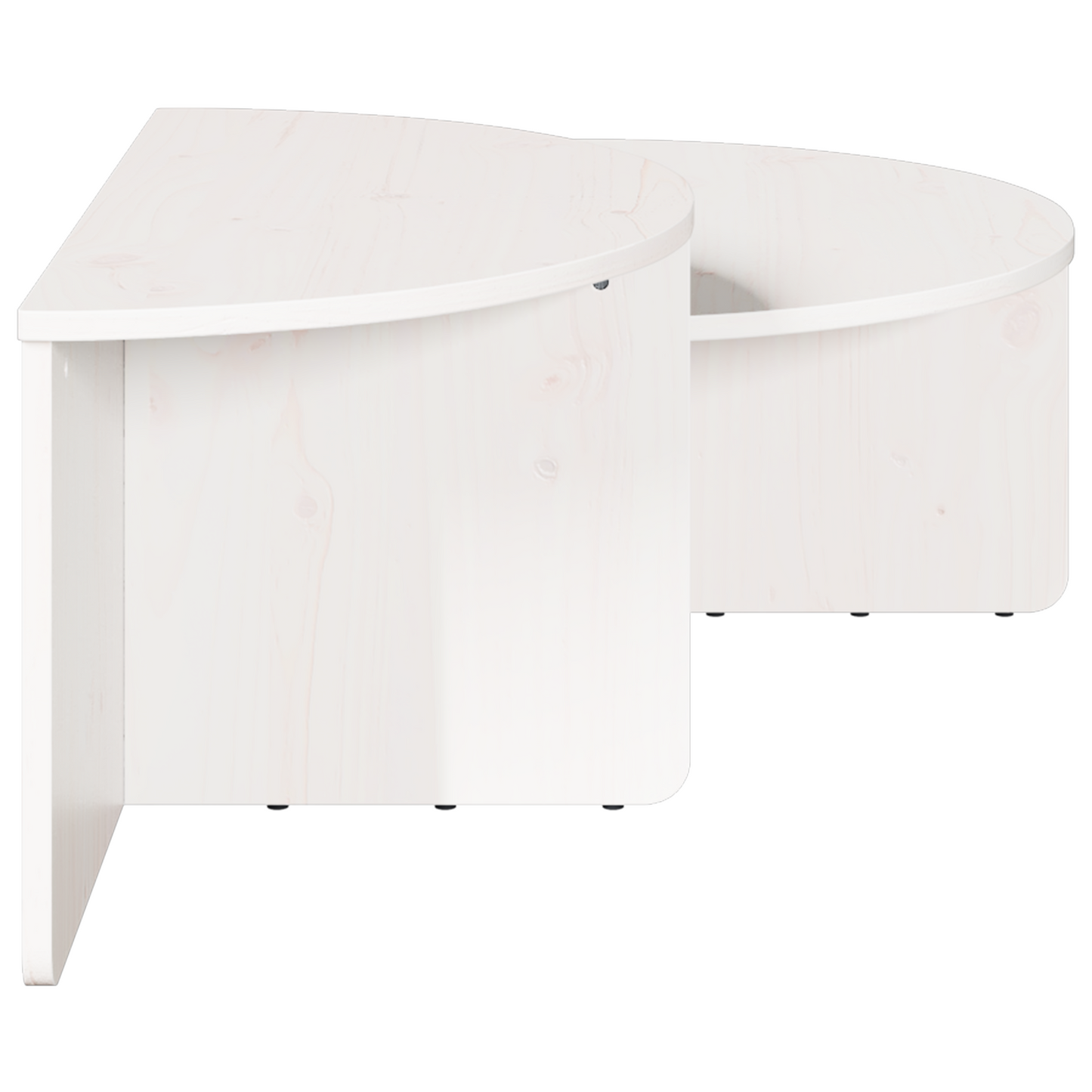 Salontafel 2 pcs Wit 79 x 39.5 x 40 cm Massief grenenhout