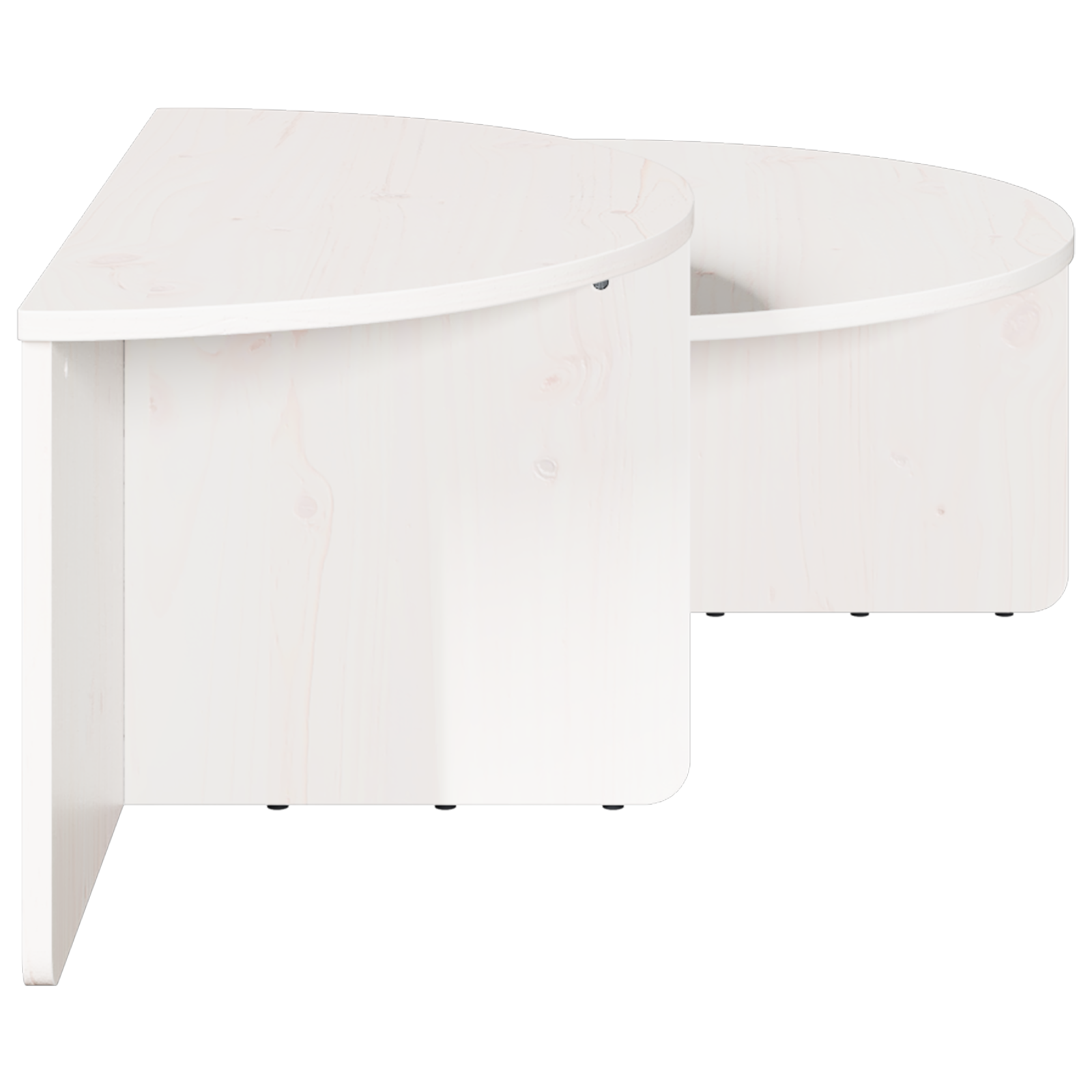 Salontafel 2 pcs Wit 79 x 39.5 x 40 cm Massief grenenhout