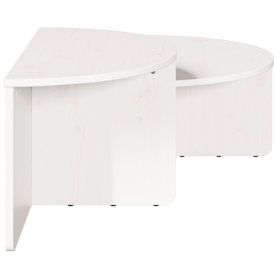 Salontafel 2 pcs Wit 79 x 39.5 x 40 cm Massief grenenhout