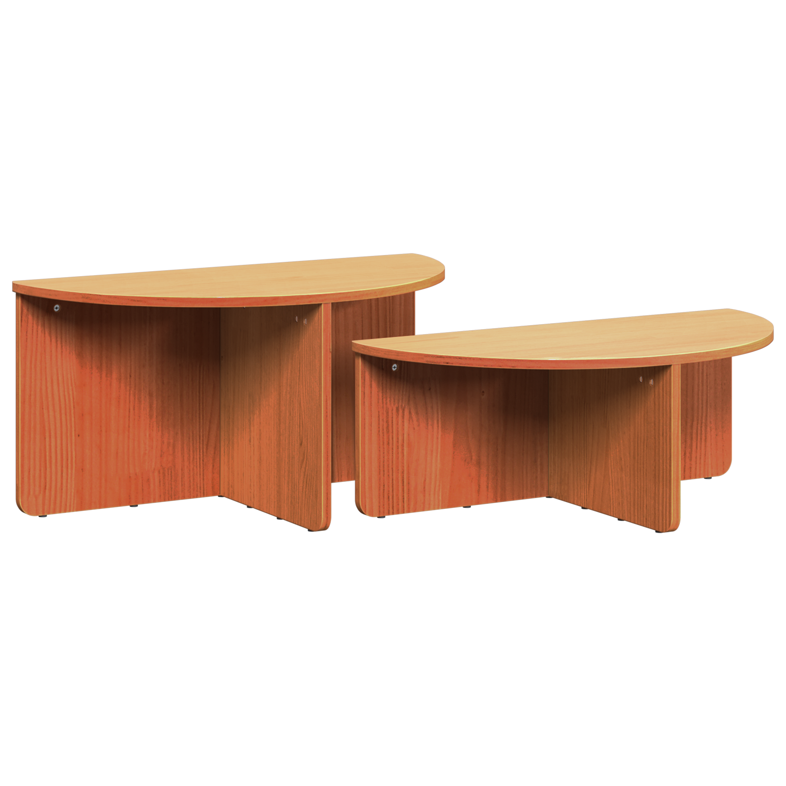 Salontafel 2 pcs Wasbruin 79 x 39.5 x 40 cm Massief grenenhout