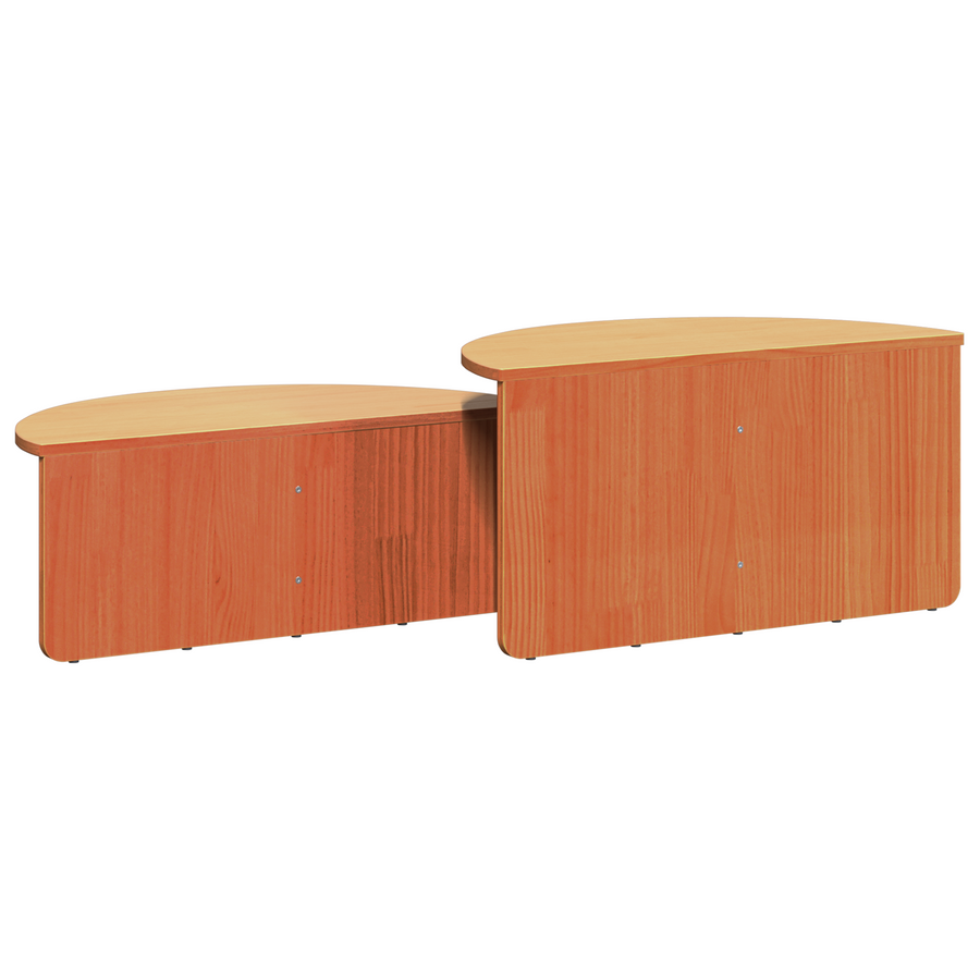 Salontafel 2 pcs Wasbruin 79 x 39.5 x 40 cm Massief grenenhout
