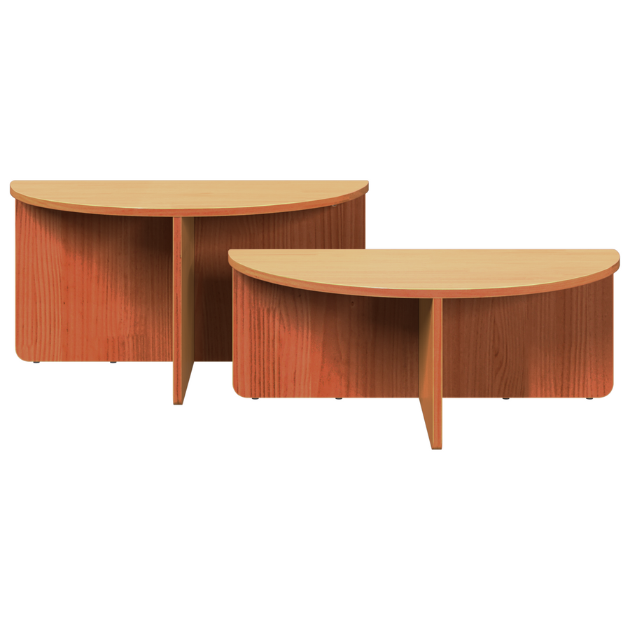 Salontafel 2 pcs Wasbruin 79 x 39.5 x 40 cm Massief grenenhout