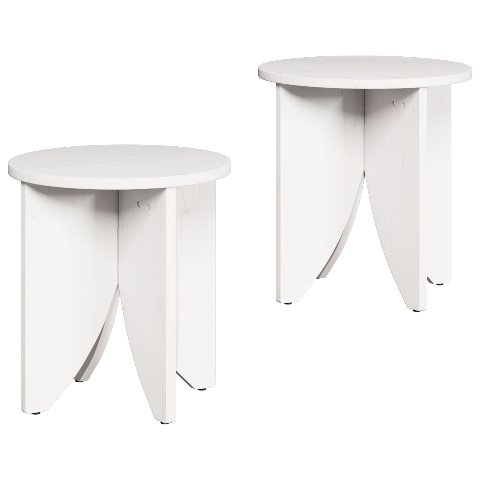 Koffietafel Set 2 pcs Wit 41.5 x 41.5 x 44 cm