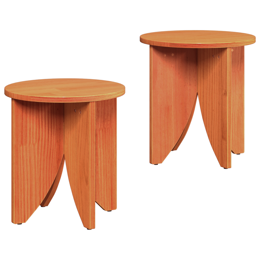 Koffietafel Set 2 pcs Wasbruin 41.5 x 41.5 x 44 cm