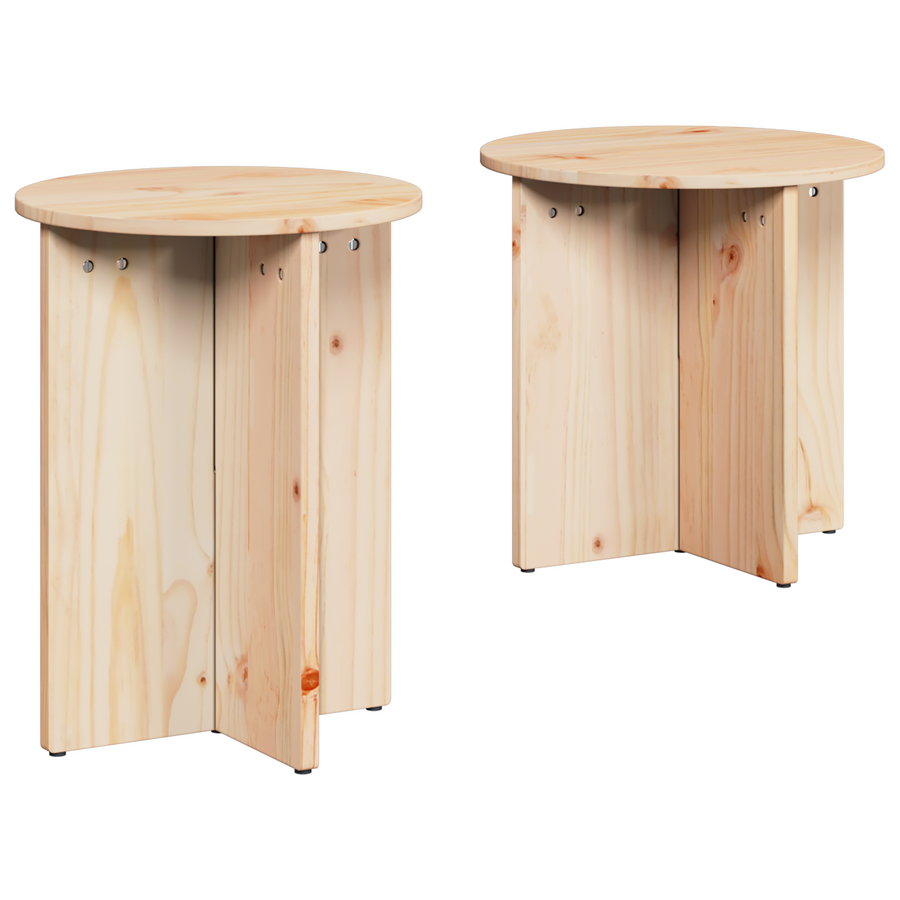 Salontafel 2 pcs Natuurlijk 41,5 x 41,5 x 41 cm