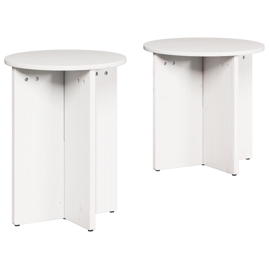 Koffietafel Set 2 pcs Wit 41,5 x 41,5 x 41 cm