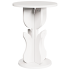 Bijzettafel rond 39.5x39.5x53.5 cm massief grenenhout wit