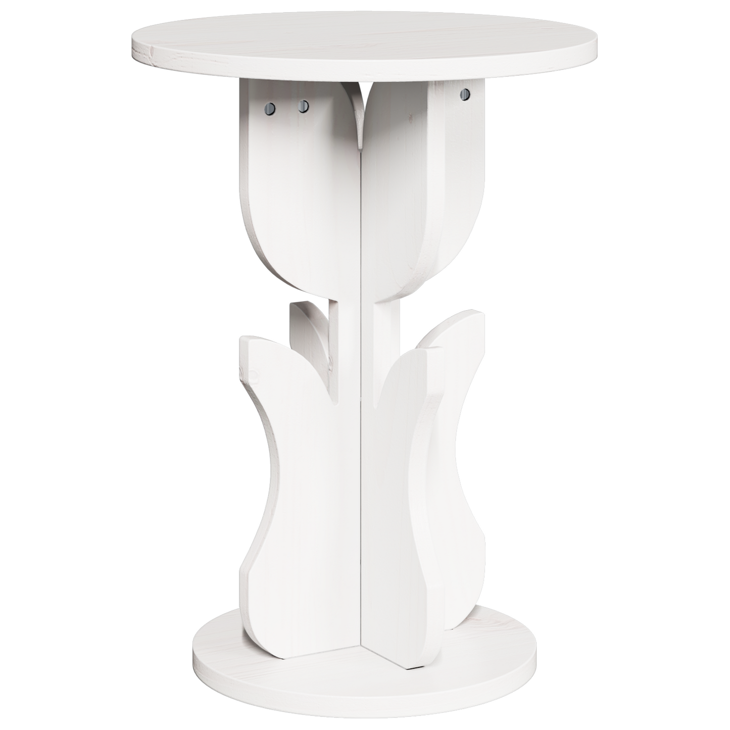 Bijzettafel Wit 39.5 x 39.5 x 53.5 cm Massief grenenhout