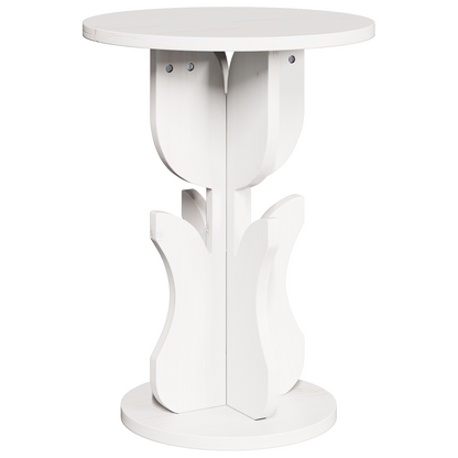Bijzettafel Wit 39.5 x 39.5 x 53.5 cm Massief grenenhout