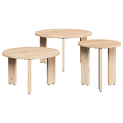 Salontafel set massief grenenhout 3 stuks