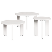 Salontafel set 3 stuks massief grenenhout wit 47.5x47.5x27 cm