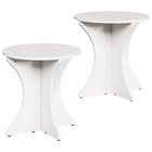Coffee table 2 pcs White Solid pine wood