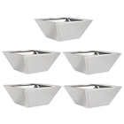 Garden Planter 5 pcs Silver 35 x 35 x 15 cm Stainless Steel