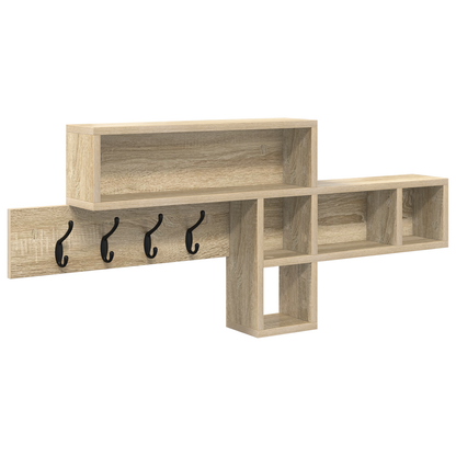 Wandgemonteerde kapstok Sonoma eiken 100 x 12 x 43.5 cm