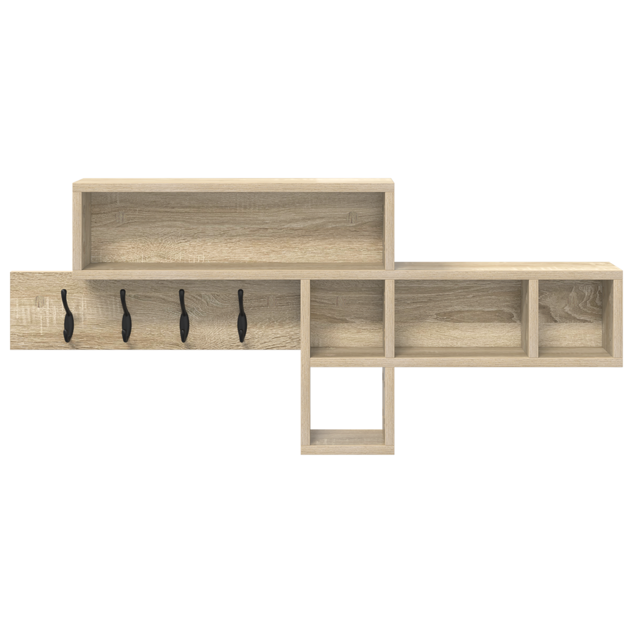 Wandgemonteerde kapstok Sonoma eiken 100 x 12 x 43.5 cm