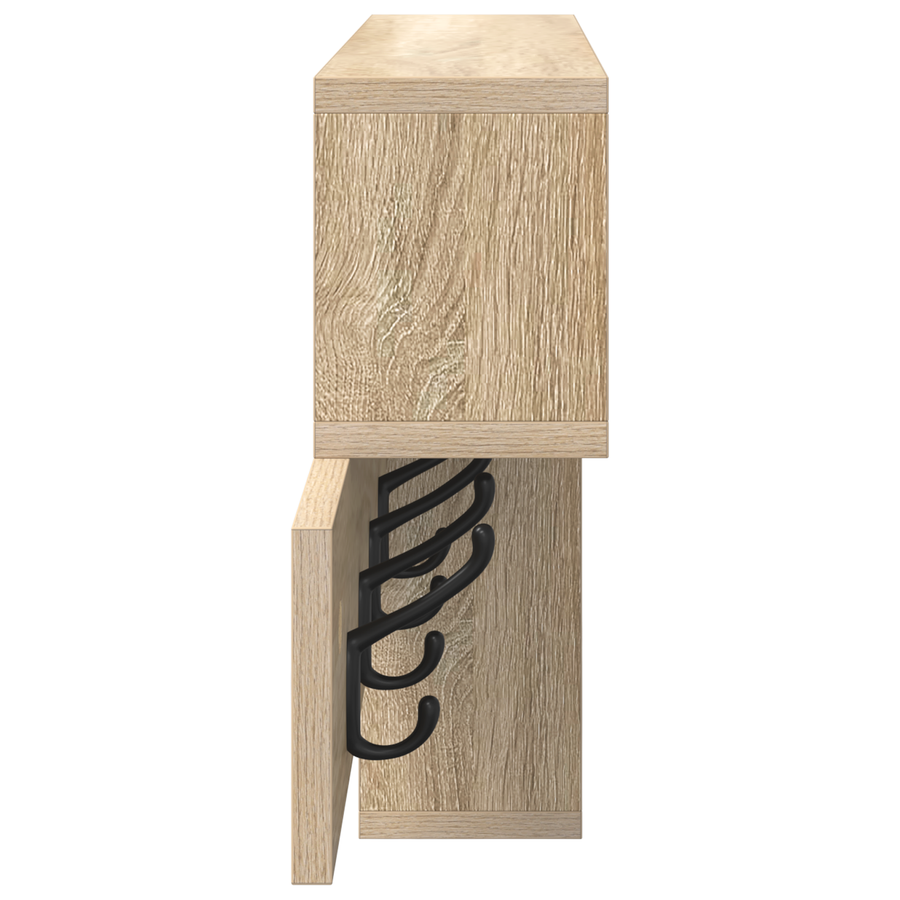 Wandgemonteerde kapstok Sonoma eiken 100 x 12 x 43.5 cm