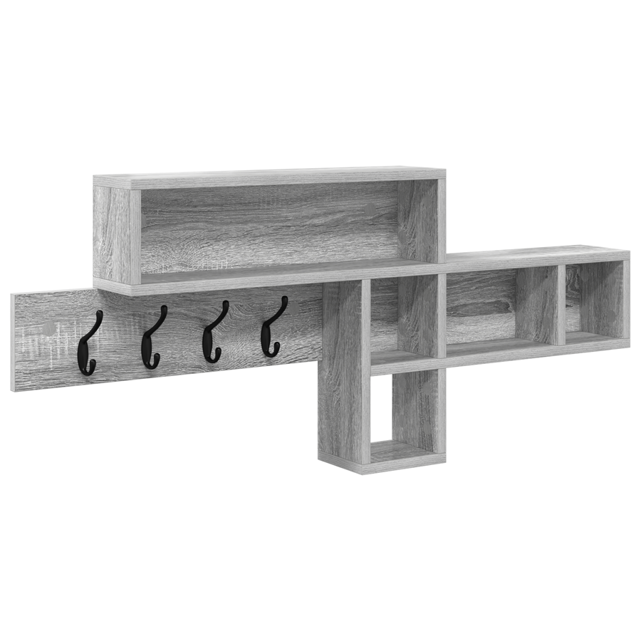 Wandgemonteerde kapstok Grijs sonoma 100 x 12 x 43.5 cm