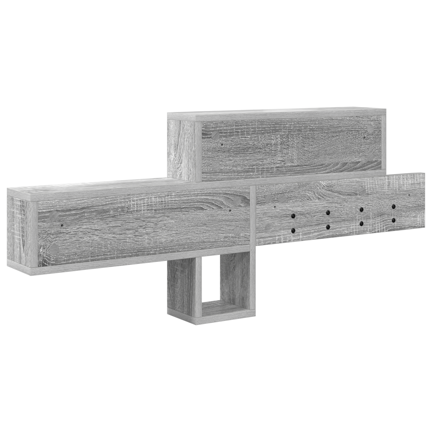 Wandgemonteerde kapstok Grijs sonoma 100 x 12 x 43.5 cm