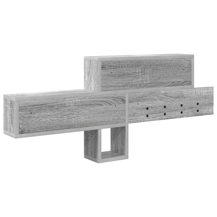 Wandgemonteerde kapstok Grijs sonoma 100 x 12 x 43.5 cm