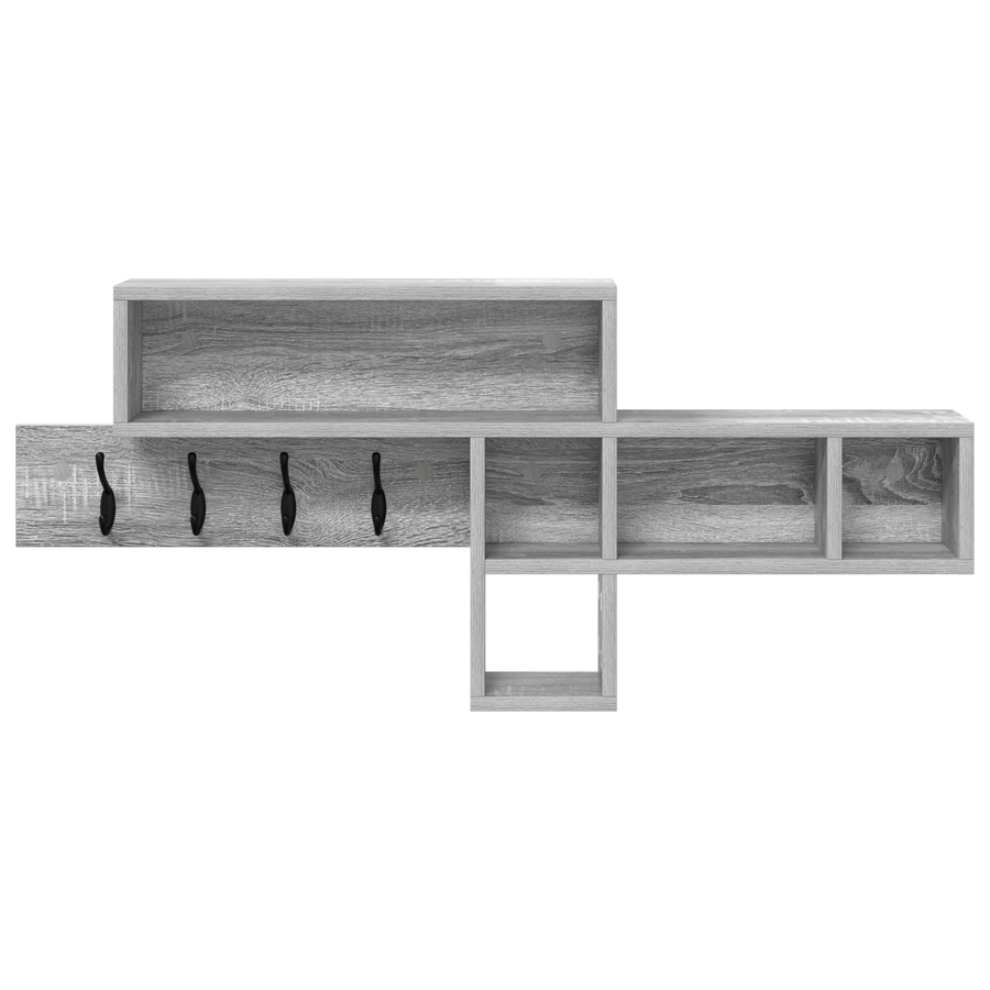 Wandgemonteerde kapstok Grijs sonoma 100 x 12 x 43.5 cm