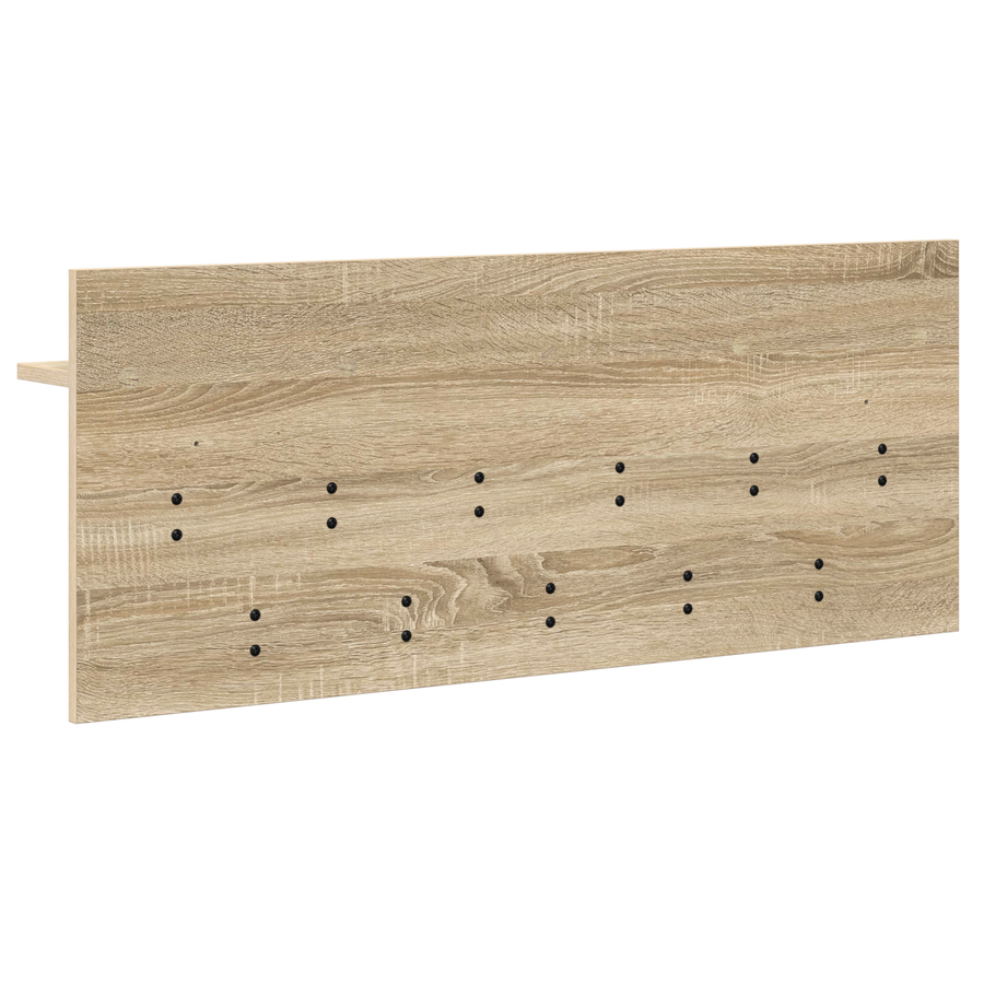Wandgemonteerde kapstok met plank Sonoma eiken 100 x 40 x 12 cm