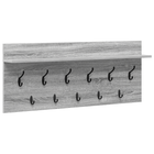 Wall-mounted coat rack with shelf Grey Sonoma 100 x 40 x 12 cm