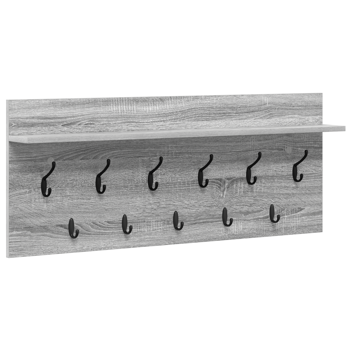 Wandgemonteerde kapstok met plank Grijs sonoma 100 x 40 x 12 cm