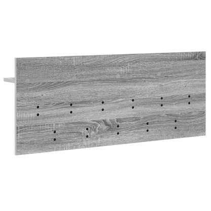 Wandgemonteerde kapstok met plank Grijs sonoma 100 x 40 x 12 cm