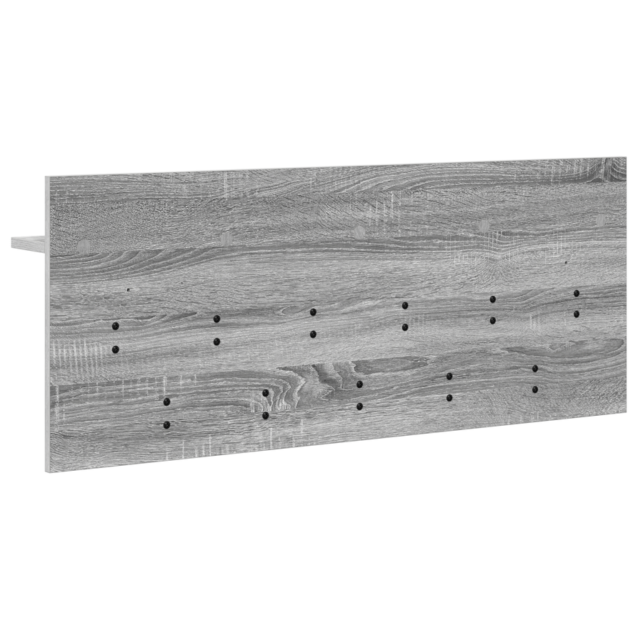 Wandgemonteerde kapstok met plank Grijs sonoma 100 x 40 x 12 cm