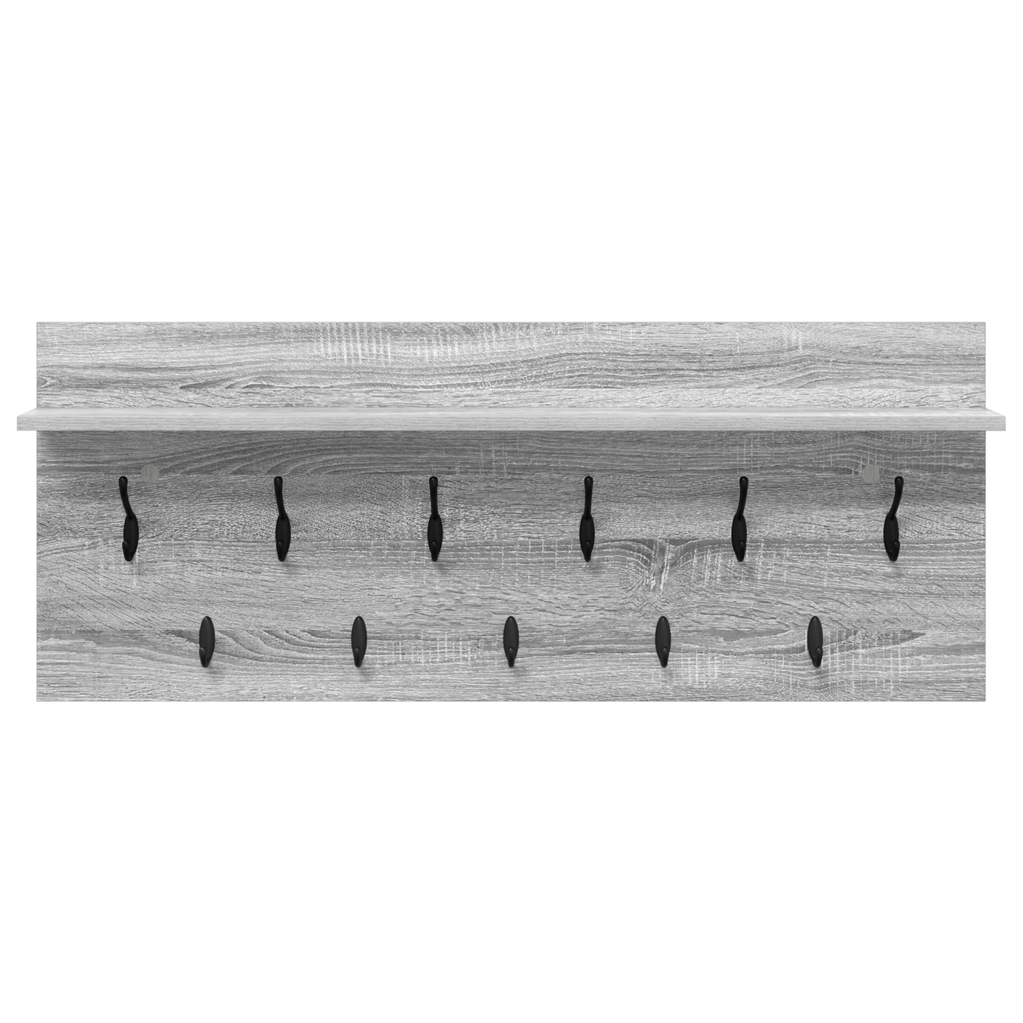 Wandgemonteerde kapstok met plank Grijs sonoma 100 x 40 x 12 cm