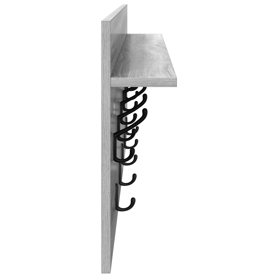 Wandgemonteerde kapstok met plank Grijs sonoma 100 x 40 x 12 cm