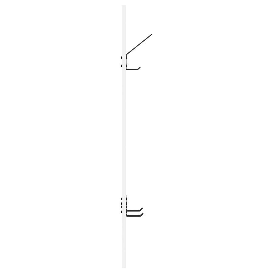 Wandgemonteerde kapstok Wit 20 x 1,5 x 100 cm Bewerkt hout