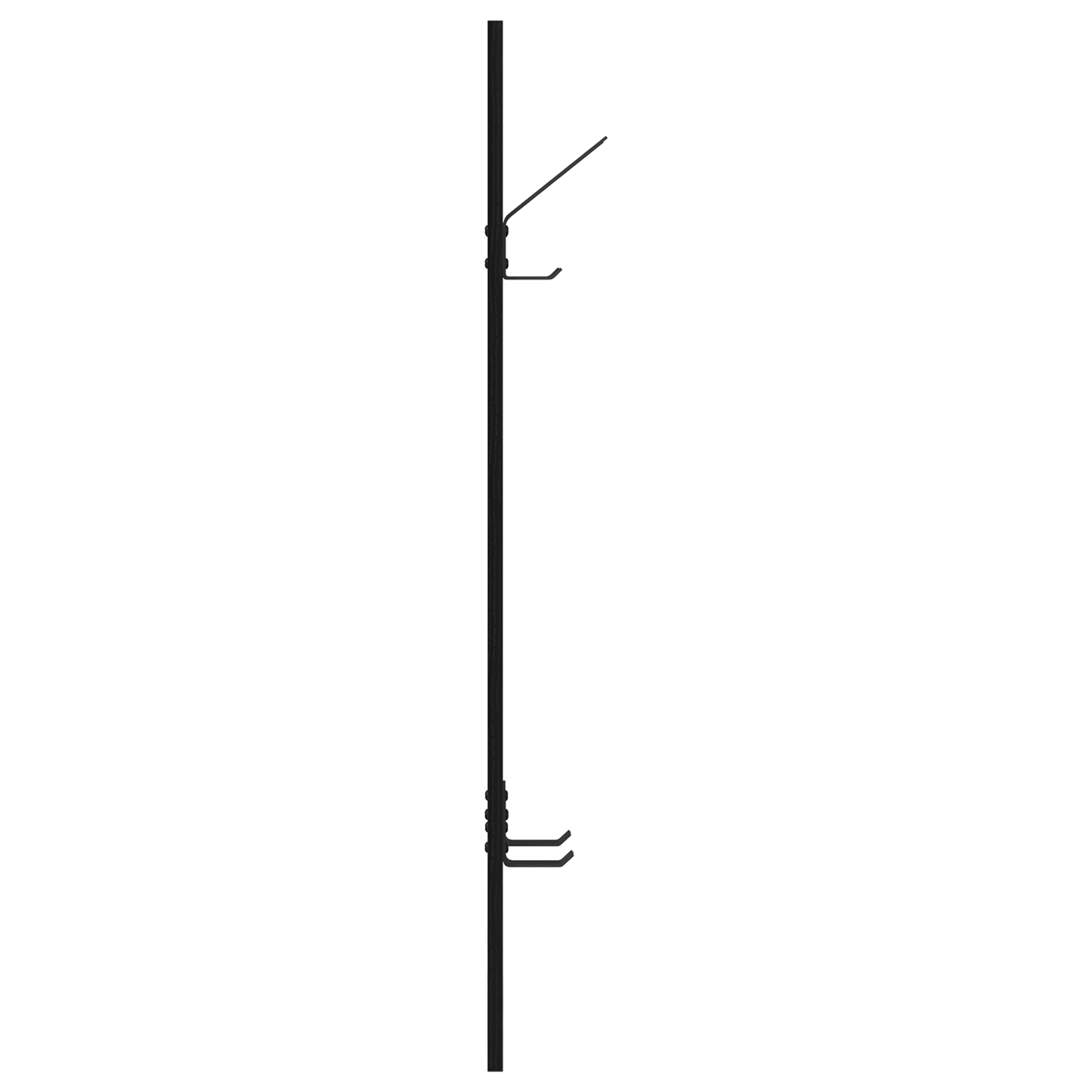 Wandgemonteerde kapstok Zwart eiken 20 x 1,5 x 100 cm