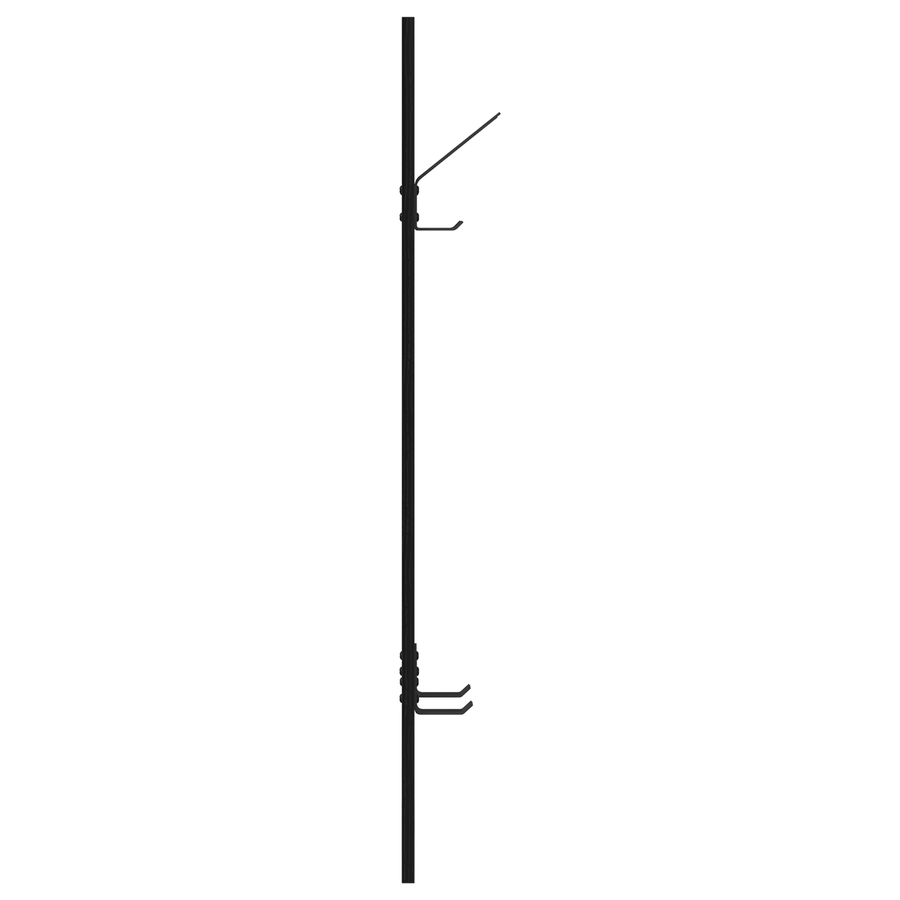 Wandgemonteerde kapstok Zwart eiken 20 x 1,5 x 100 cm