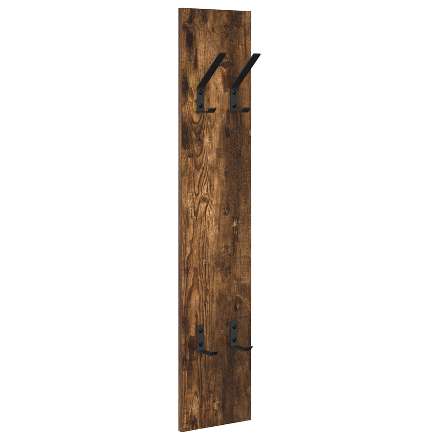 Wandgemonteerde kapstok Gerookt eiken 20 x 1,5 x 100 cm